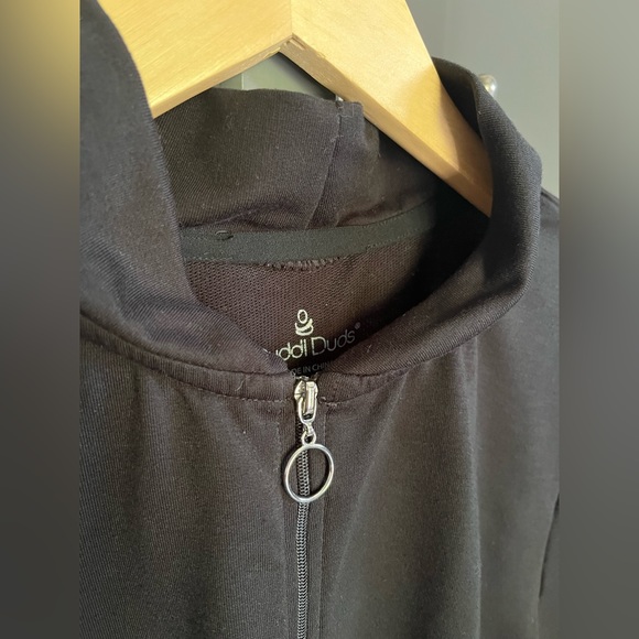 Cuddl Duds Black Zip-Up Sweatshirt - Picture 2 of 5